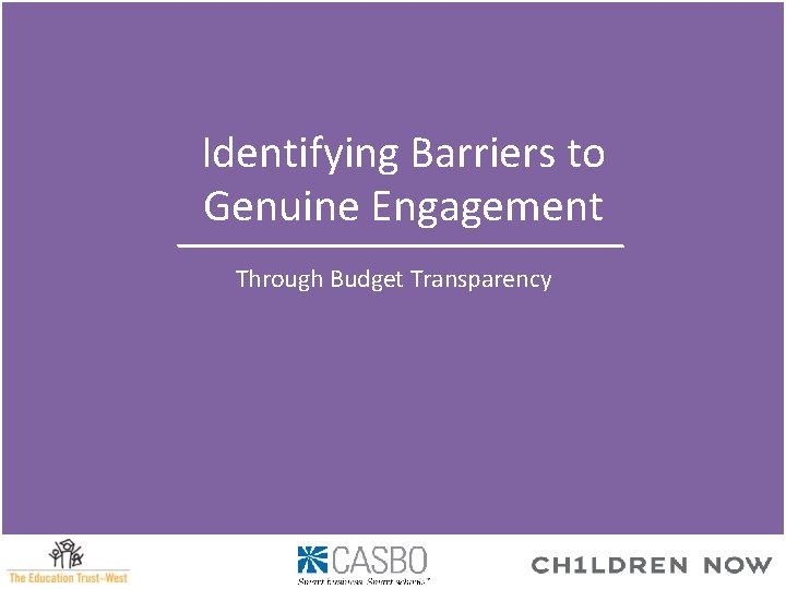 Identifying Barriers to Genuine Engagement Through Budget Transparency 