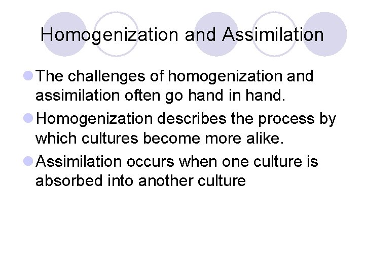Homogenization and Assimilation l The challenges of homogenization and assimilation often go hand in
