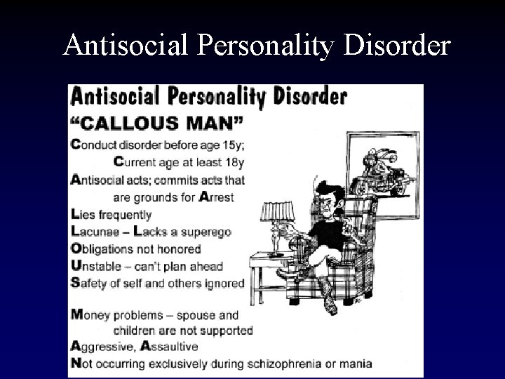 Antisocial Personality Disorder 