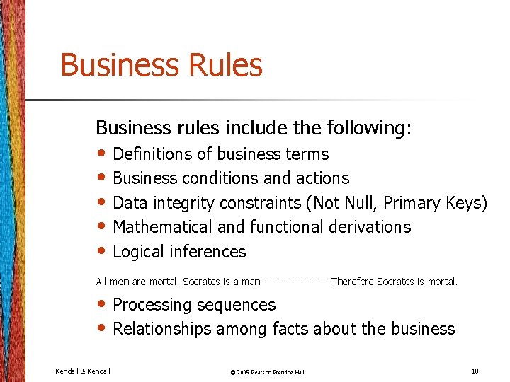 Business Rules Business rules include the following: • Definitions of business terms • Business Business Rules Business rules include the following: • Definitions of business terms • Business