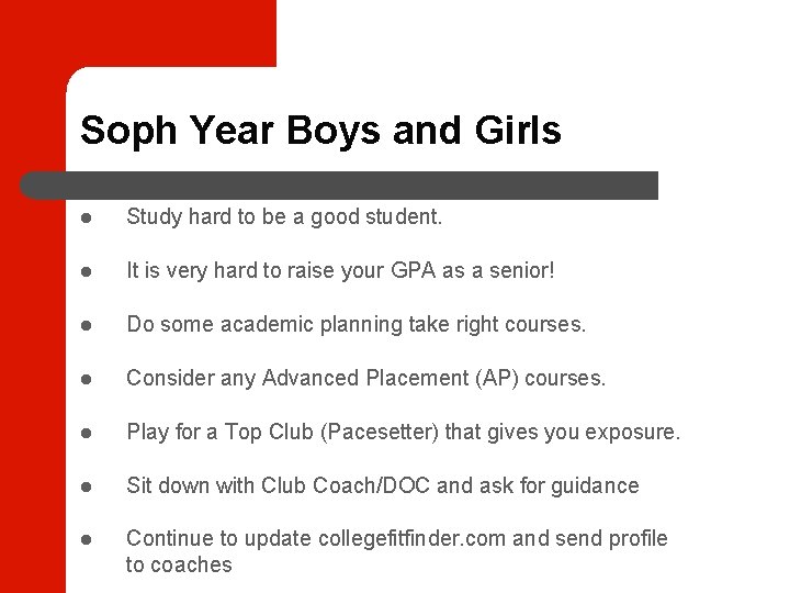 Soph Year Boys and Girls Study hard to be a good student. It is