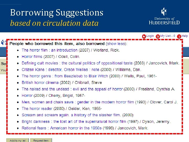 Borrowing Suggestions based on circulation data 5 