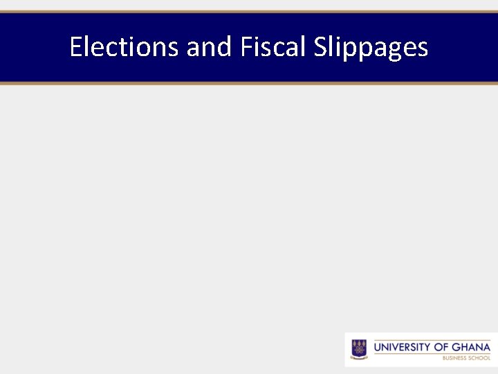 Elections and Fiscal Slippages 