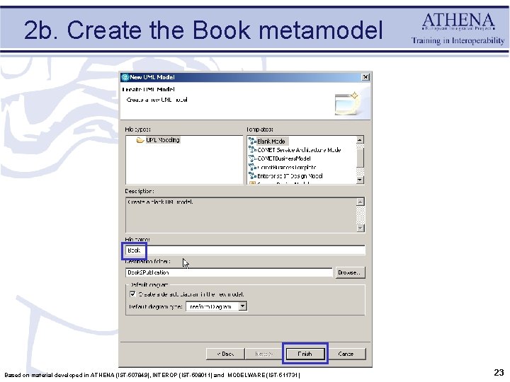 2 b. Create the Book metamodel Based on material developed in ATHENA (IST-507849), INTEROP