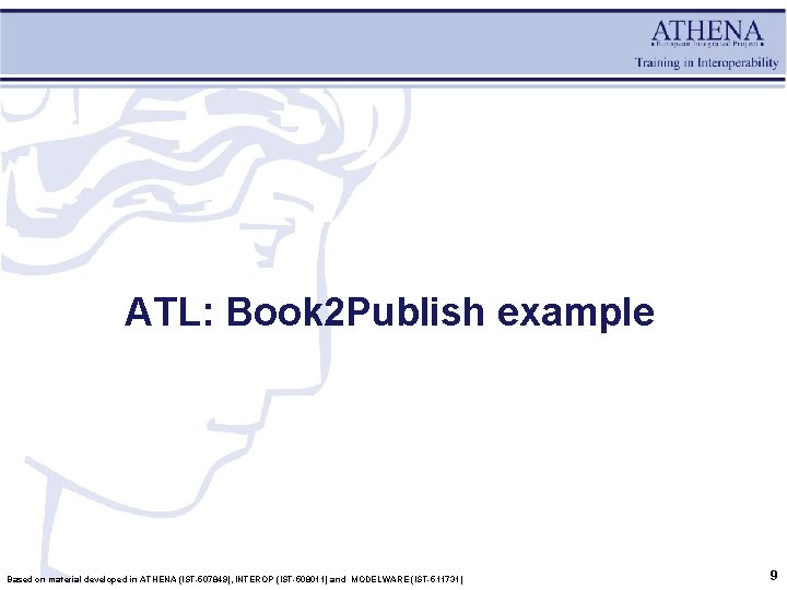 ATL: Book 2 Publish example Based on material developed in ATHENA (IST-507849), INTEROP (IST-508011)