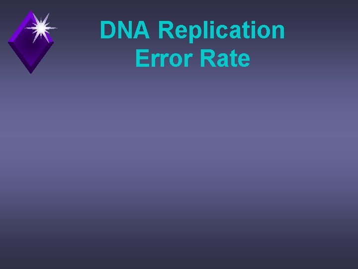 DNA Replication Error Rate 