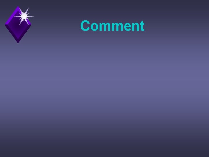 Comment 