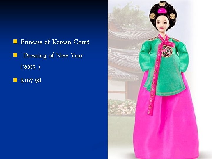 Princess of Korean Court n Dressing of New Year (2005 ) n $107. 98