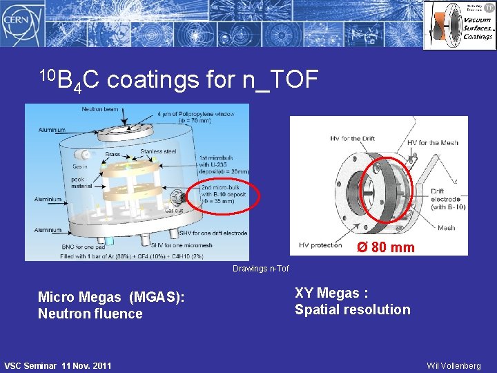 10 B 4 C coatings for n_TOF Ø 80 mm Drawings n-Tof Micro Megas