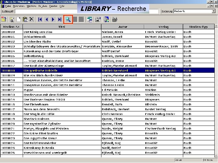 LIBRARY – Recherche 