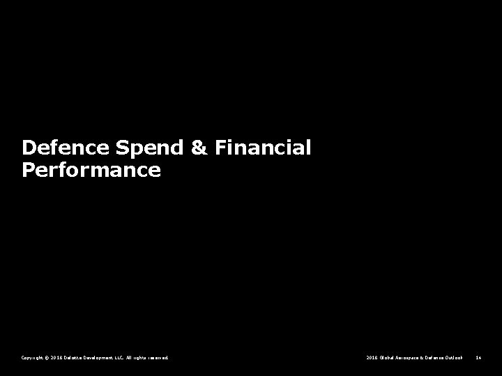 Defence Spend & Financial Performance Copyright © 2018 Deloitte Development LLC. All rights reserved.