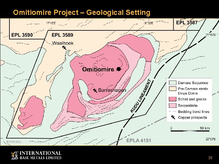 Omitiomire Project – Geological Setting 35 