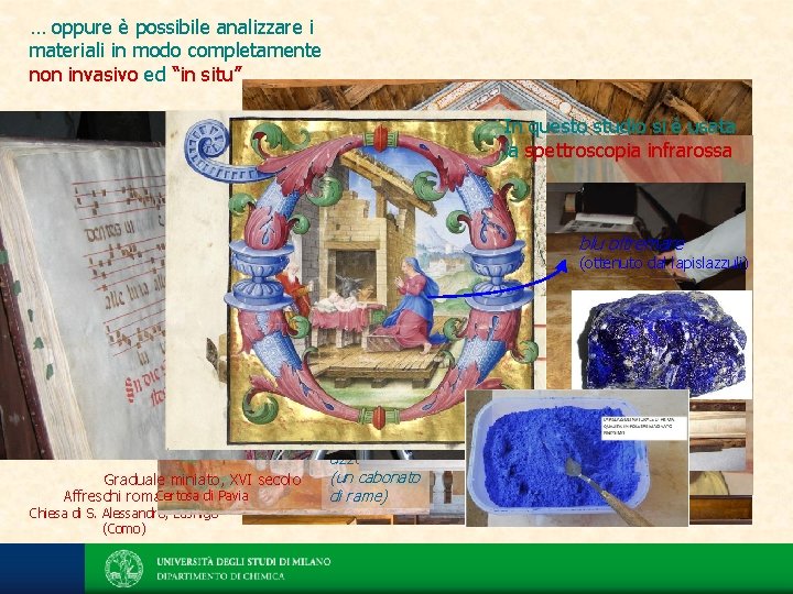 … oppure è possibile analizzare i materiali in modo completamente non invasivo ed “in