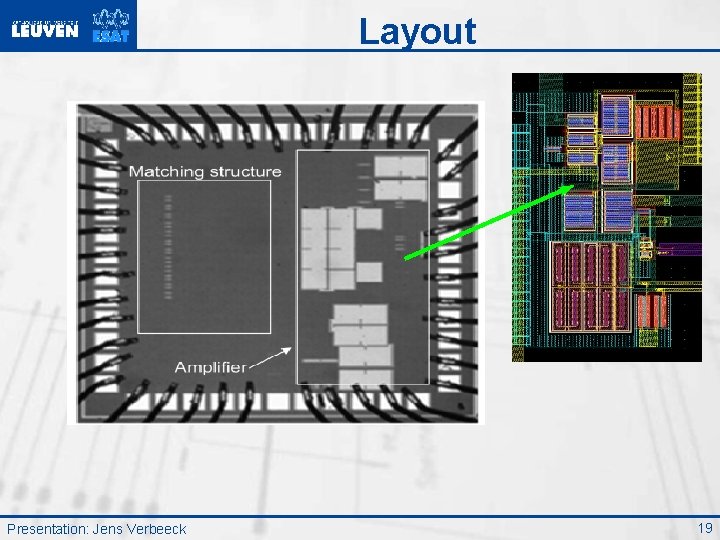 Layout Presentation: Jens Verbeeck 19 