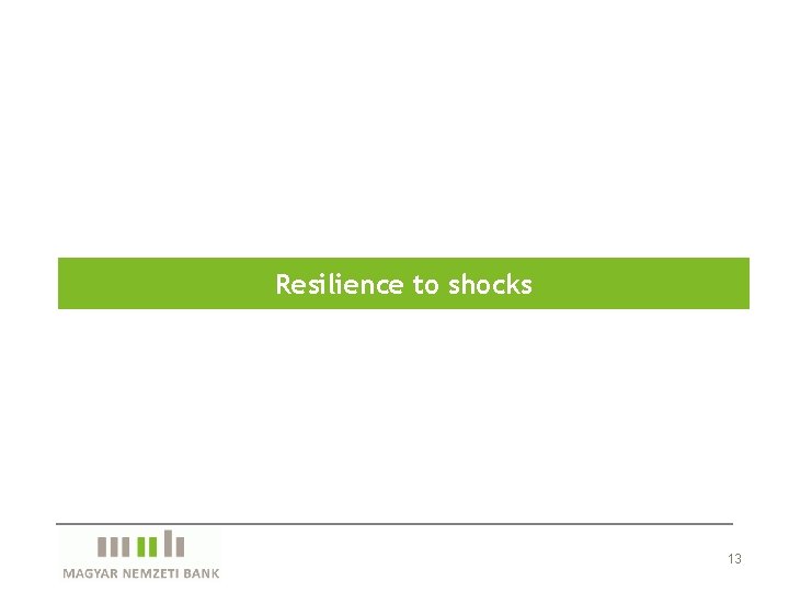 Resilience to shocks 13 