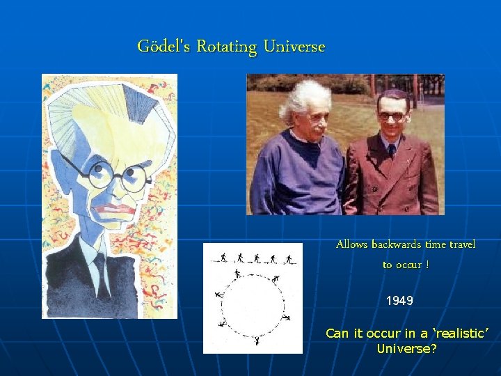 Gödel's Rotating Universe Allows backwards time travel to occur ! 1949 Can it occur