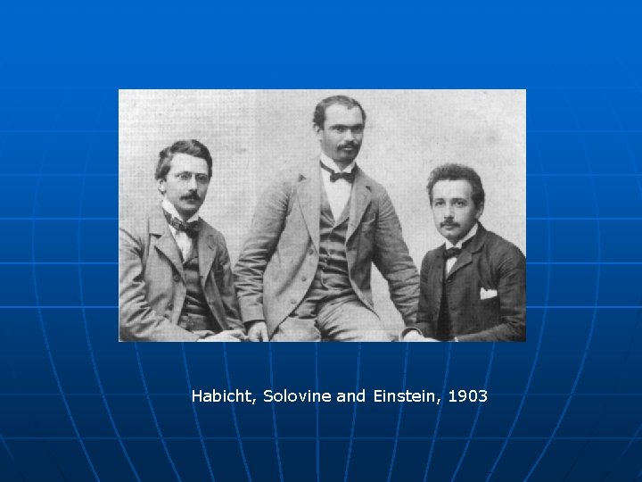 Habicht, Solovine and Einstein, 1903 