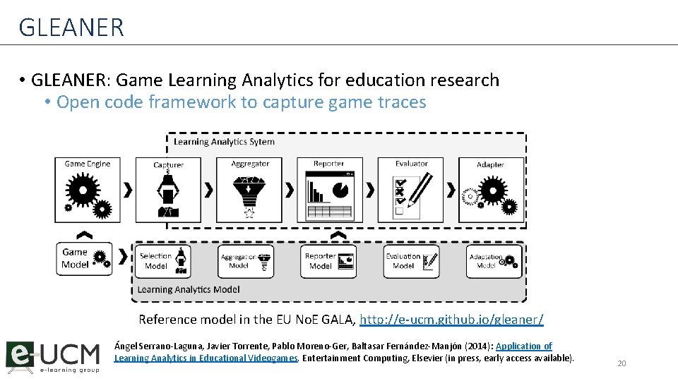 GLEANER • GLEANER: Game Learning Analytics for education research • Open code framework to