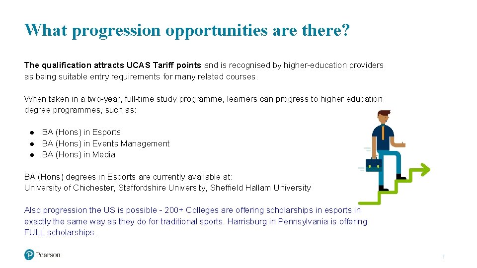 What progression opportunities are there? The qualification attracts UCAS Tariff points and is recognised