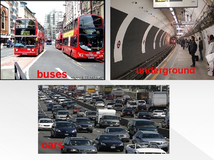 buses cars underground 