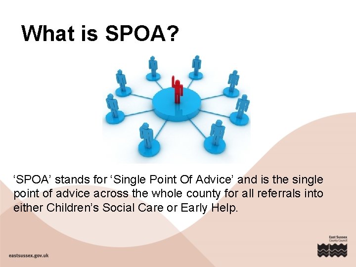 What is SPOA? ‘SPOA’ stands for ‘Single Point Of Advice’ and is the single