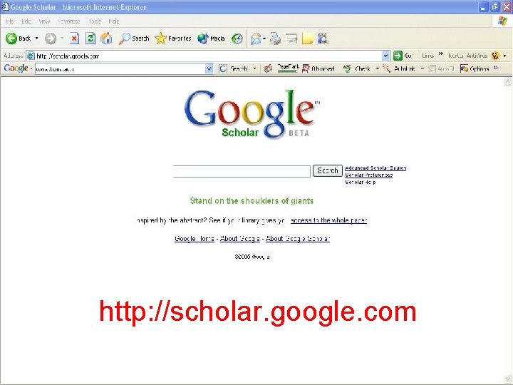 http: //scholar. google. com 