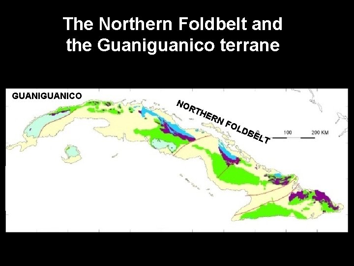 The Northern Foldbelt and the Guaniguanico terrane GUANICO NO RT HE RN FO LD
