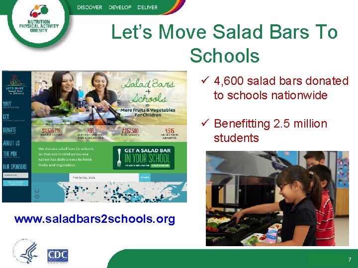 Let’s Move Salad Bars To Schools ü 4, 600 salad bars donated to schools