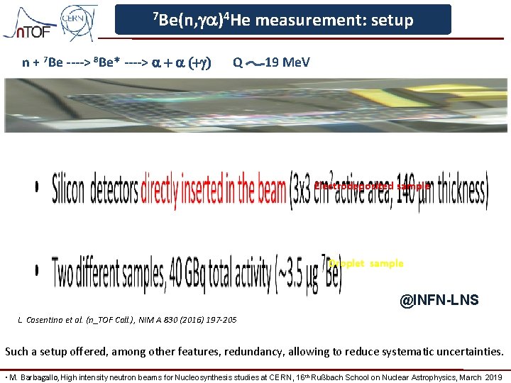 7 Be(n, ga)4 He n + 7 Be ----> 8 Be* ----> a +