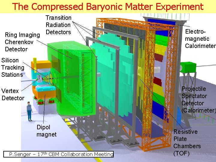 The Compressed Baryonic Matter Experiment Transition Radiation Ring Imaging Detectors Cherenkov Detector Electromagnetic Calorimeter