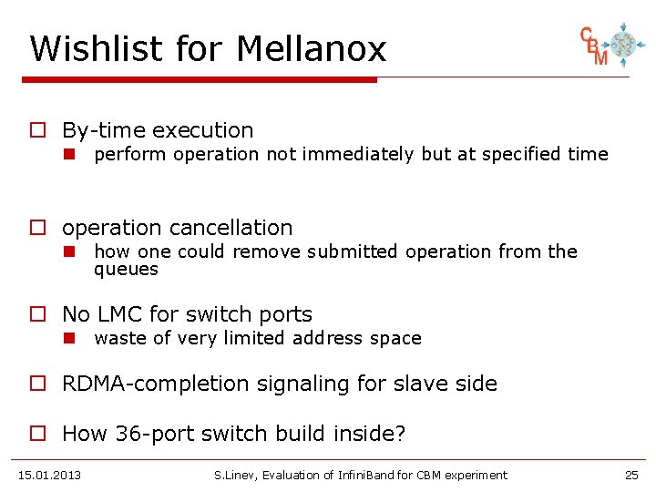 Wishlist for Mellanox o By-time execution n perform operation not immediately but at specified