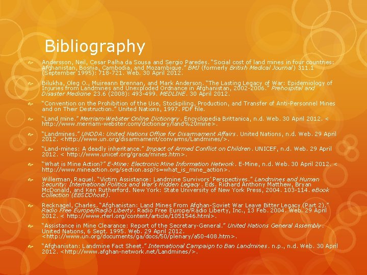 Bibliography Andersson, Neil, Cesar Palha da Sousa and Sergio Paredes. “Social cost of land