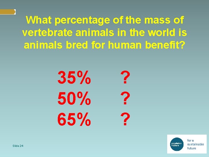 What percentage of the mass of vertebrate animals in the world is animals bred