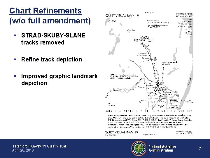 Chart Refinements (w/o full amendment) § STRAD-SKUBY-SLANE tracks removed § Refine track depiction §