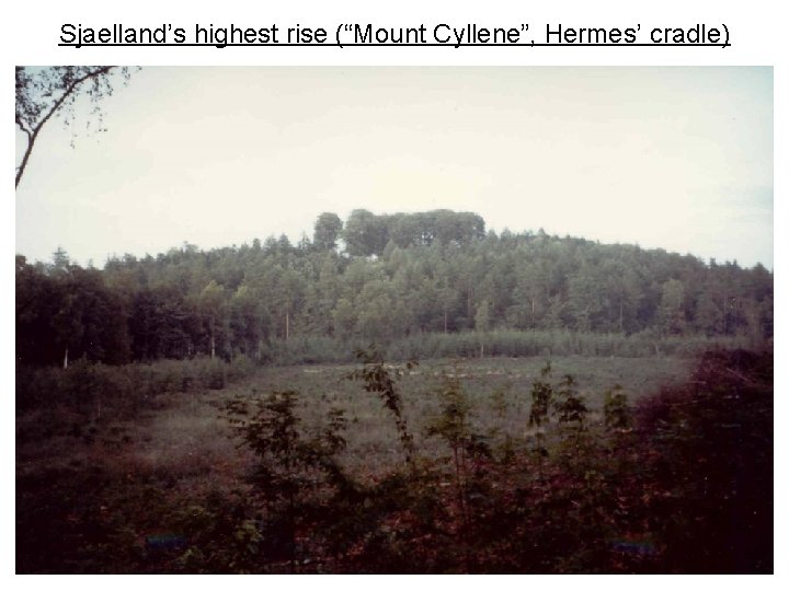 Sjaelland’s highest rise (“Mount Cyllene”, Hermes’ cradle) 