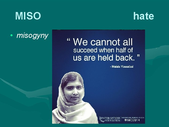 MISO • misogyny hate 