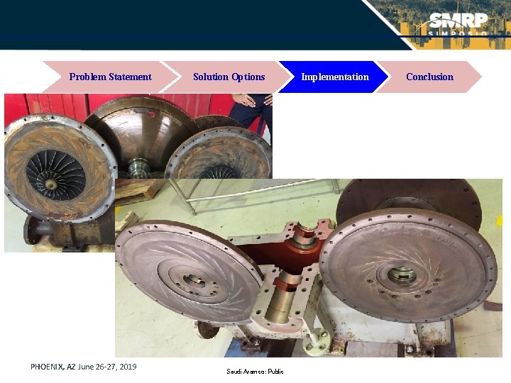 Problem Statement PHOENIX, AZ June 26 -27, 2019 Solution Options Saudi Aramco: Public Implementation