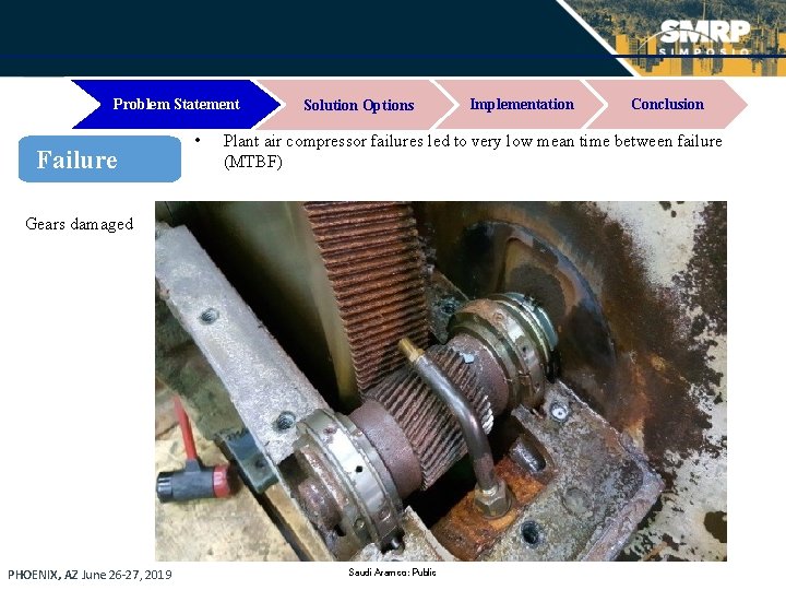 Problem Statement Failure • Solution Options Conclusion Plant air compressor failures led to very