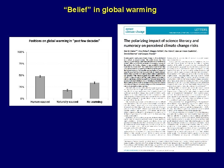 “Belief” in global warming 