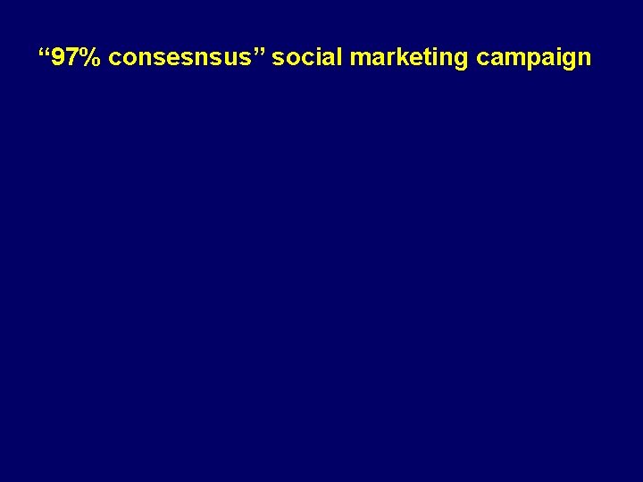 “ 97% consesnsus” social marketing campaign 