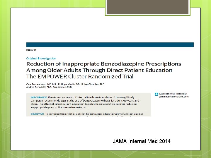 JAMA Internal Med 2014 