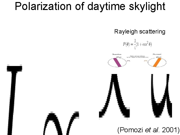Polarization of daytime skylight Rayleigh scattering (Pomozi et al. 2001) 