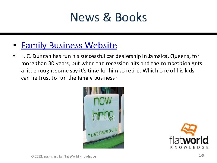 News & Books • Family Business Website • L. C. Duncan has run his