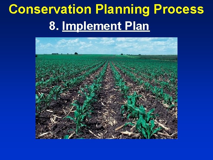 Conservation Planning Process 8. Implement Plan 