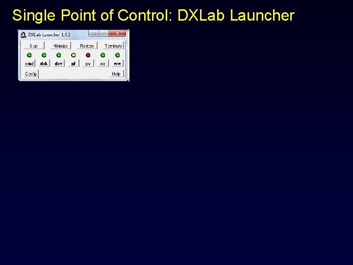 Single Point of Control: DXLab Launcher 