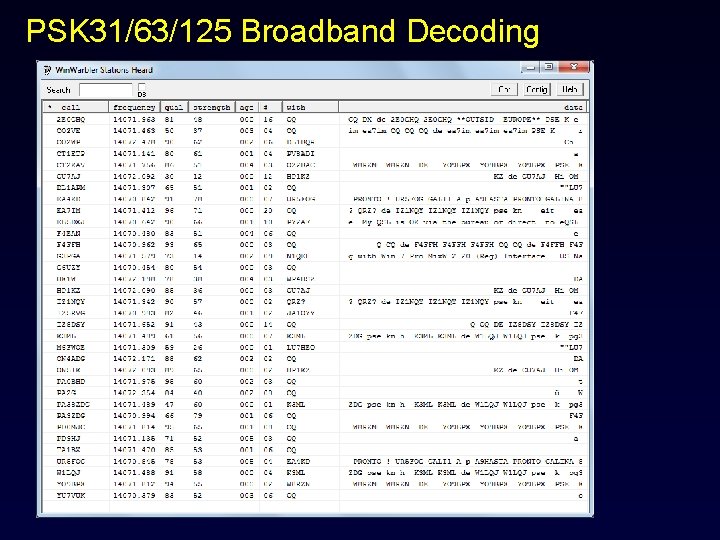 PSK 31/63/125 Broadband Decoding 