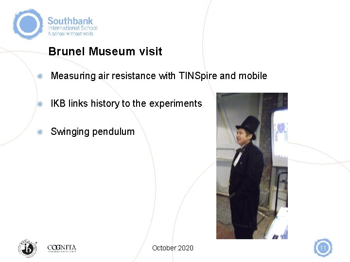 Brunel Museum visit Measuring air resistance with TINSpire and mobile IKB links history to