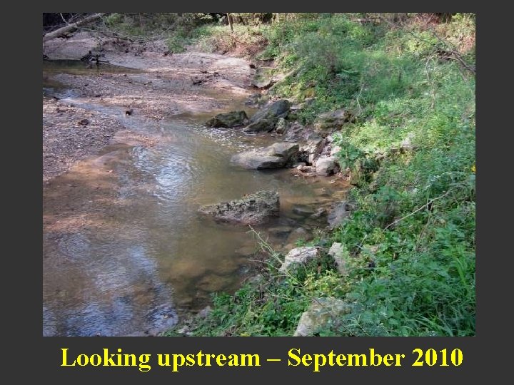 Looking upstream – September 2010 