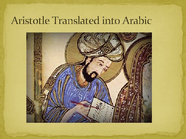 Aristotle Translated into Arabic 