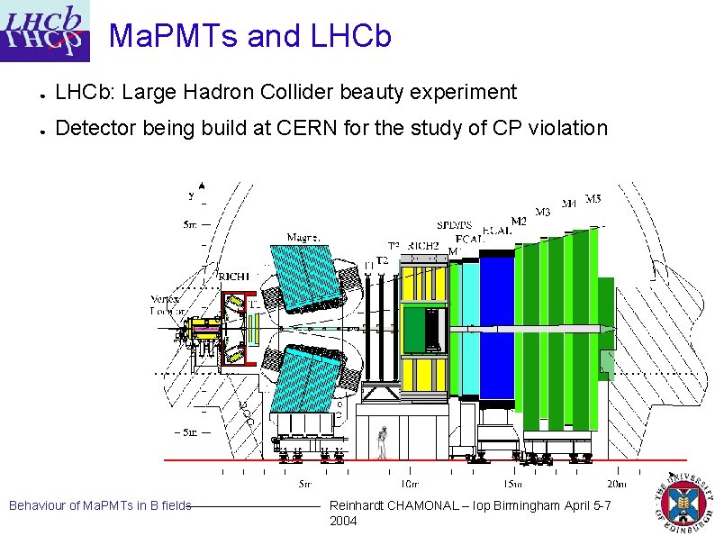 Ma. PMTs and LHCb ● LHCb: Large Hadron Collider beauty experiment ● Detector being